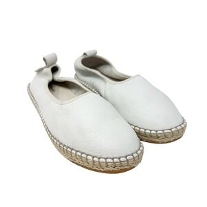 Cole Haan Cloudfeet Espadrille White Leather Shoes 8